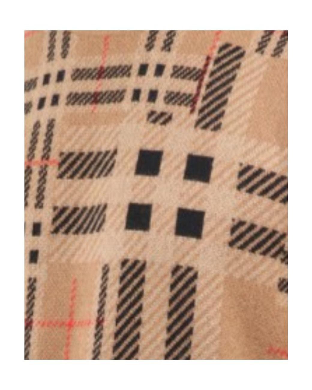 Burberry Brown Contrast Check Cashmere Jacquard Jumper for men