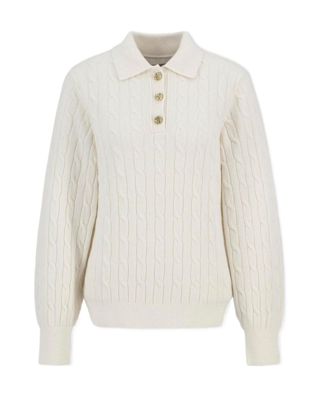Barbour White Long-Sleeved Knitted Pullover