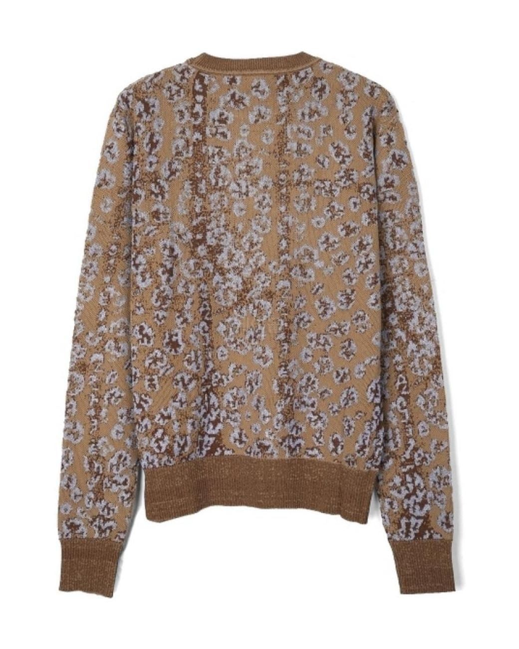 Vivienne Westwood Brown Jacquard Crewneck Jumper for men