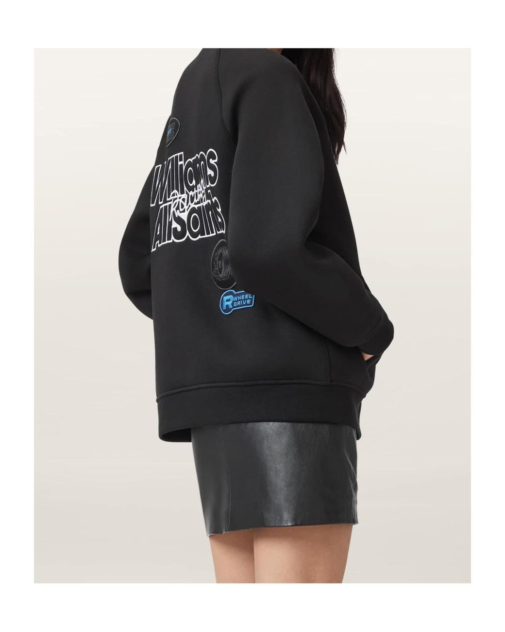 AllSaints Black Williams X Snap-Button Jacket