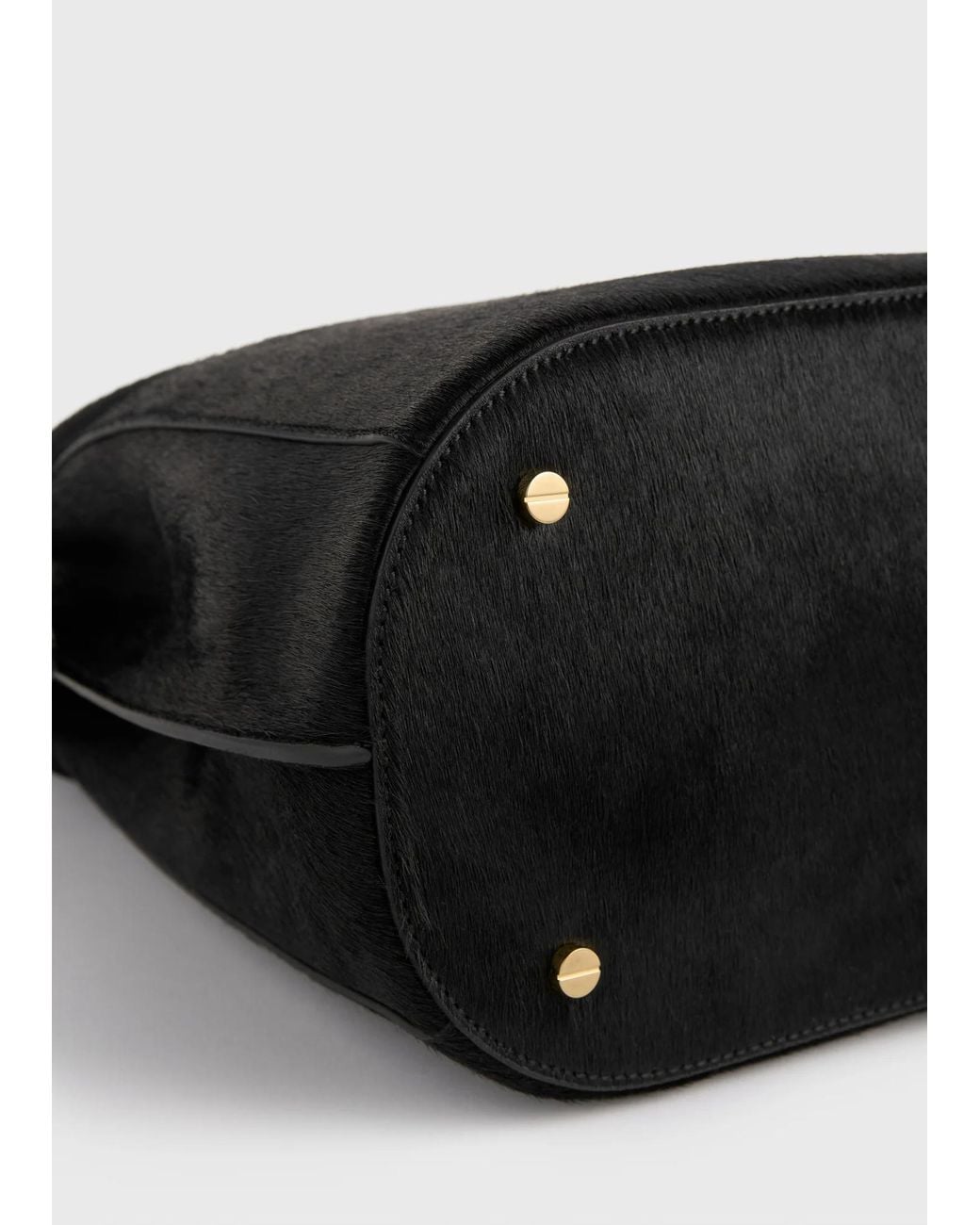 Totême  Black Totême Buckled Bucket Bag
