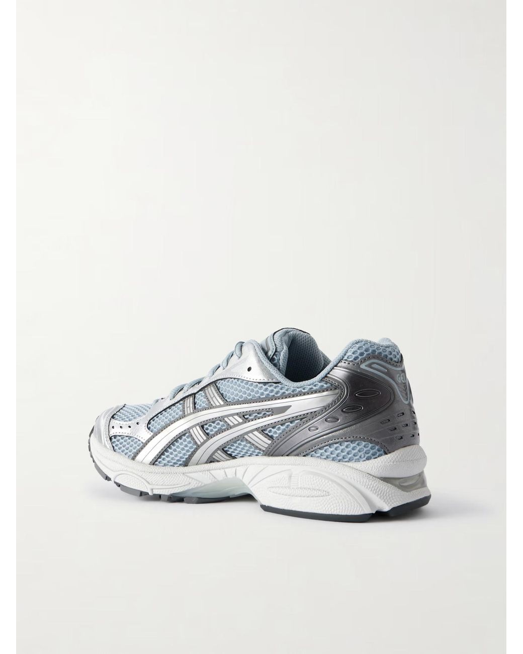 Asics Gray Rubber Trimmed Mesh Sneakers