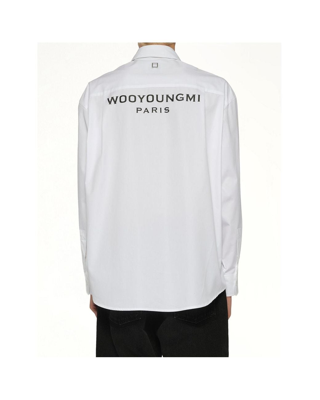 Wooyoungmi White Patch Pocket Logo Shirt for men