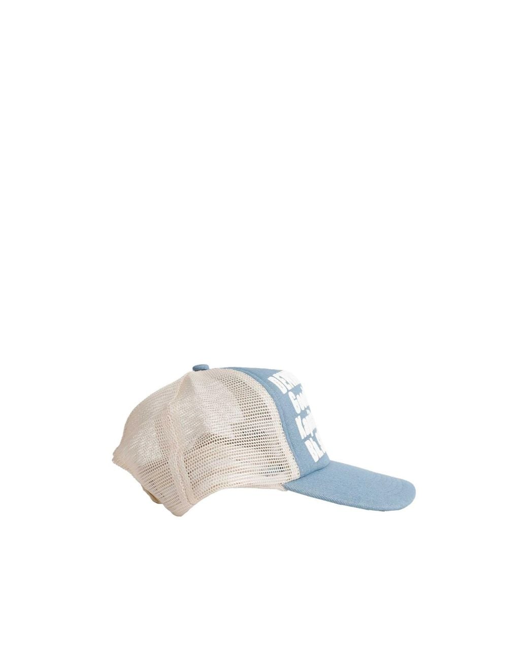 Kapital Blue Denim Repair Service Trucker Cap for men