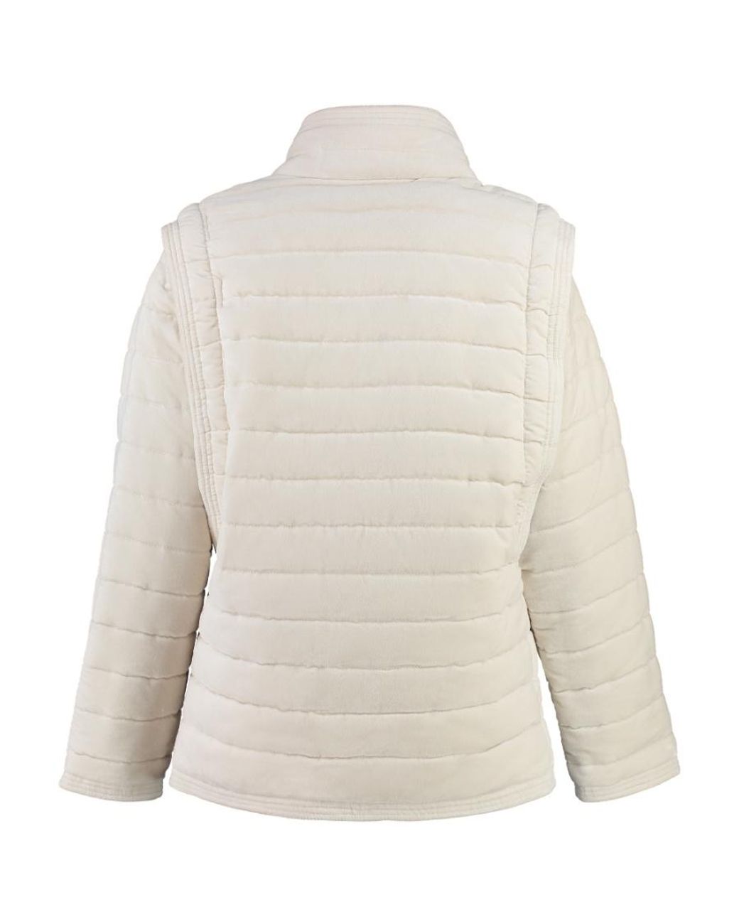 Isabel Marant White Ecru Padded Jacket With Removable Sleeves For