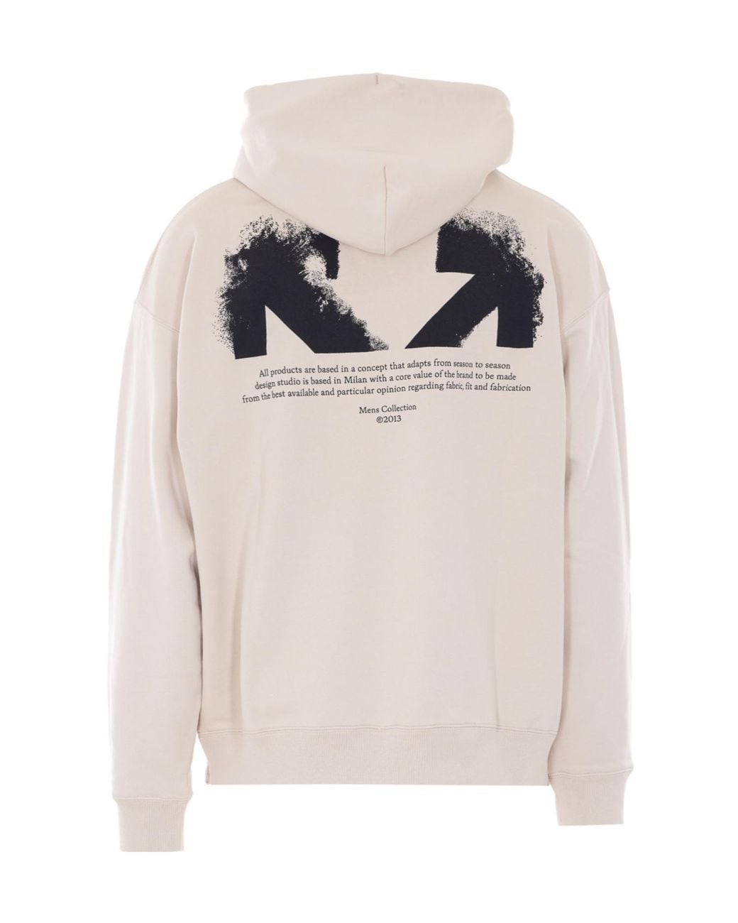 Off-White c/o Virgil Abloh White Logo Printed Drawstring Hoodie for men