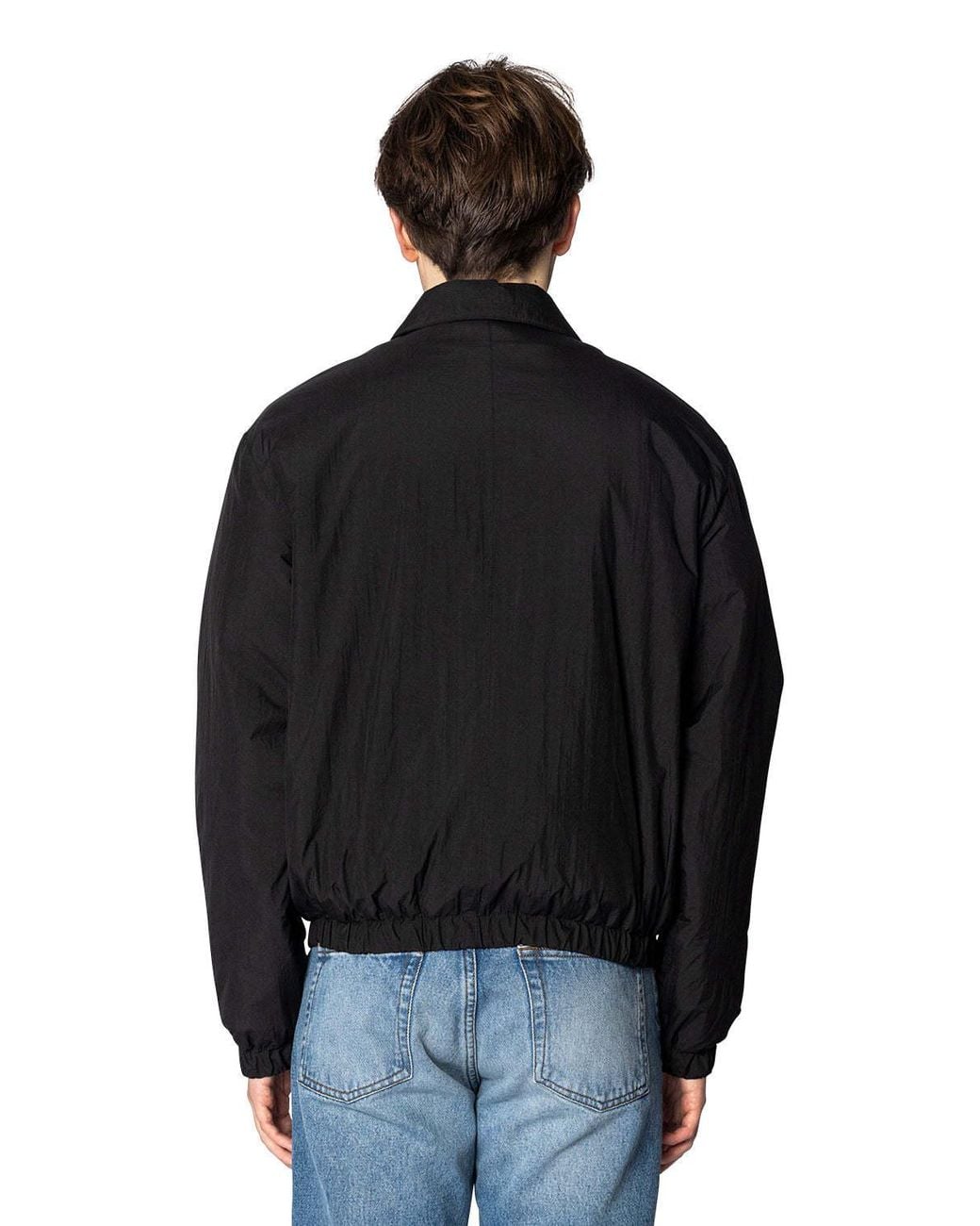 AMI Black Ami De Coeur Zip-Up Bomber Jacket for men