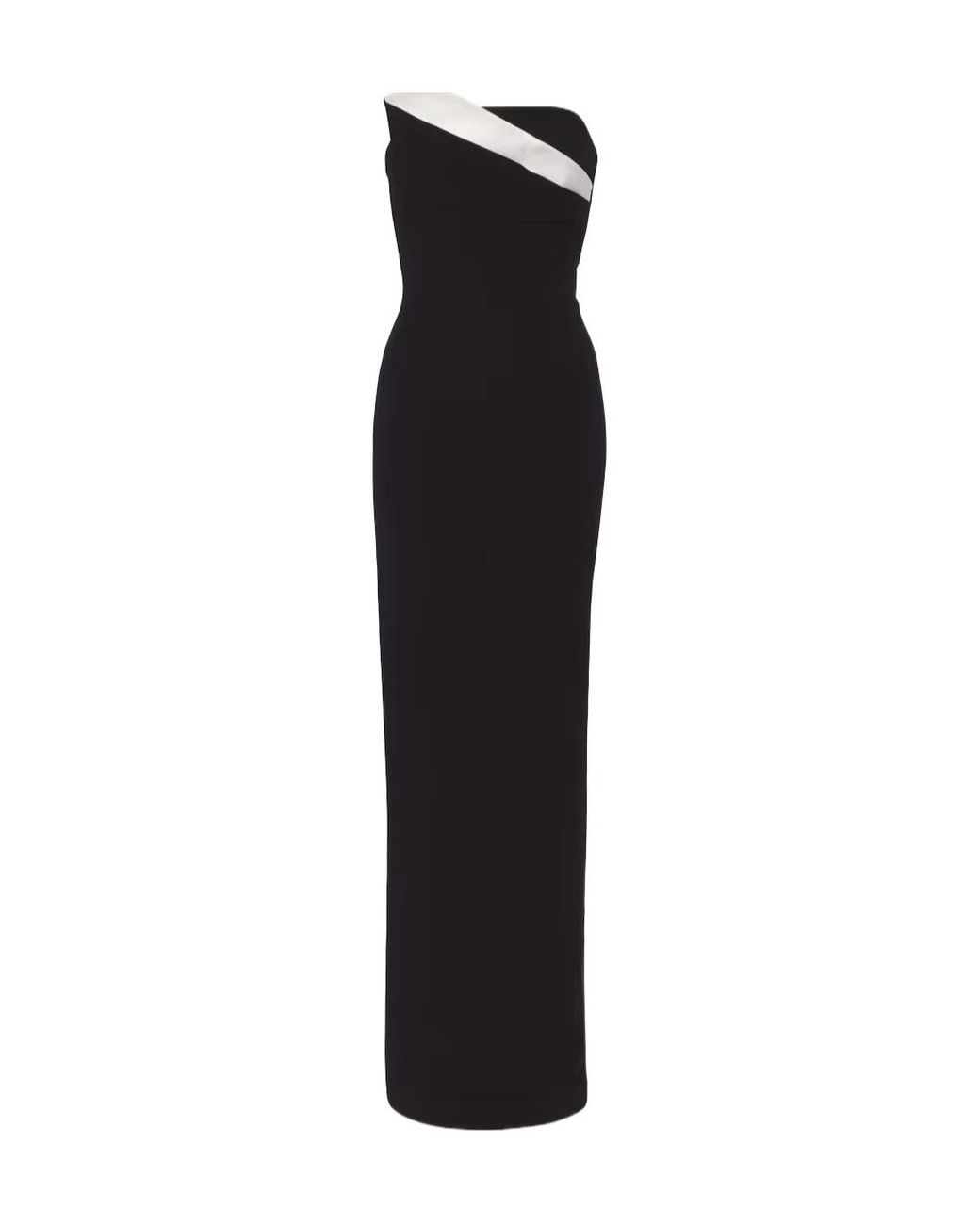Roland Mouret Black Draped Bustier Gown