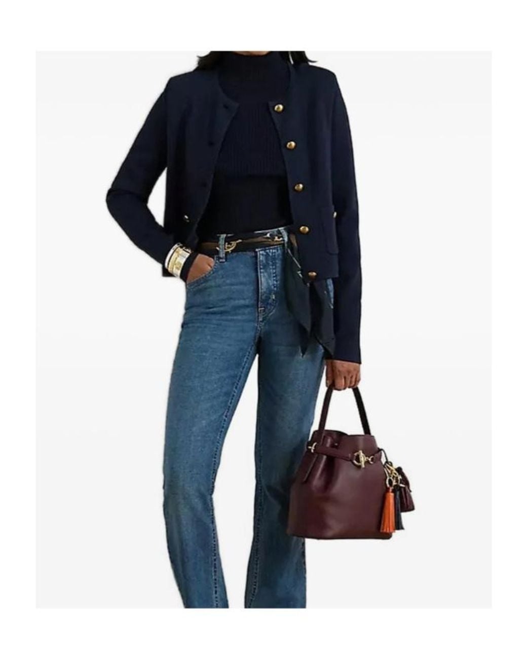 Ralph Lauren Blue Buttoned Pocket Cardigan