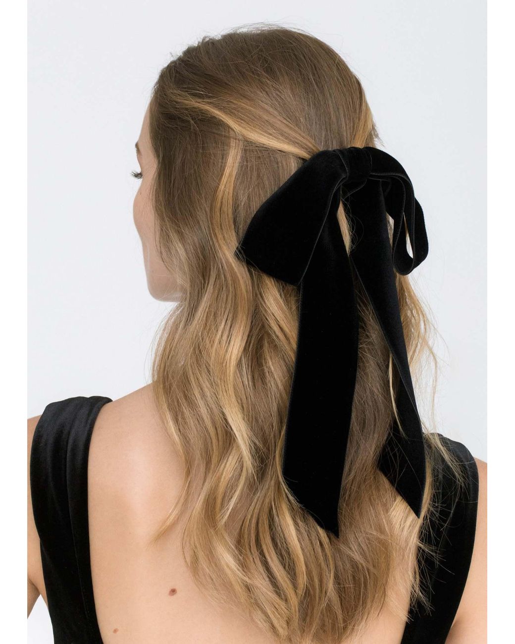 Jennifer Behr Black Bow-Detailing Velvet Head Piece