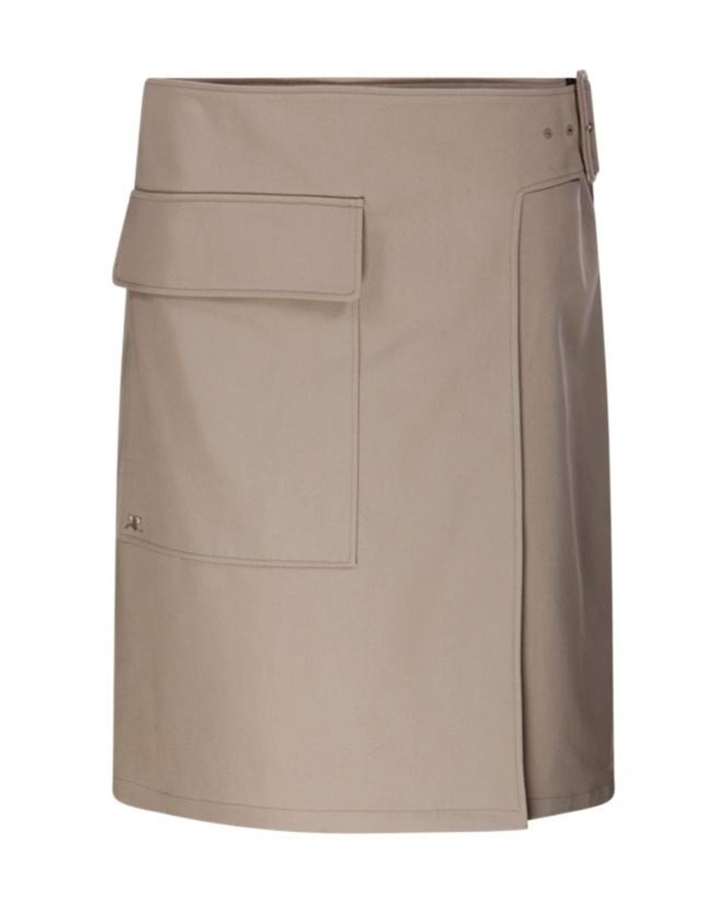 Courreges Brown Courrèges Logo Detailed Buckled Utility Skirt