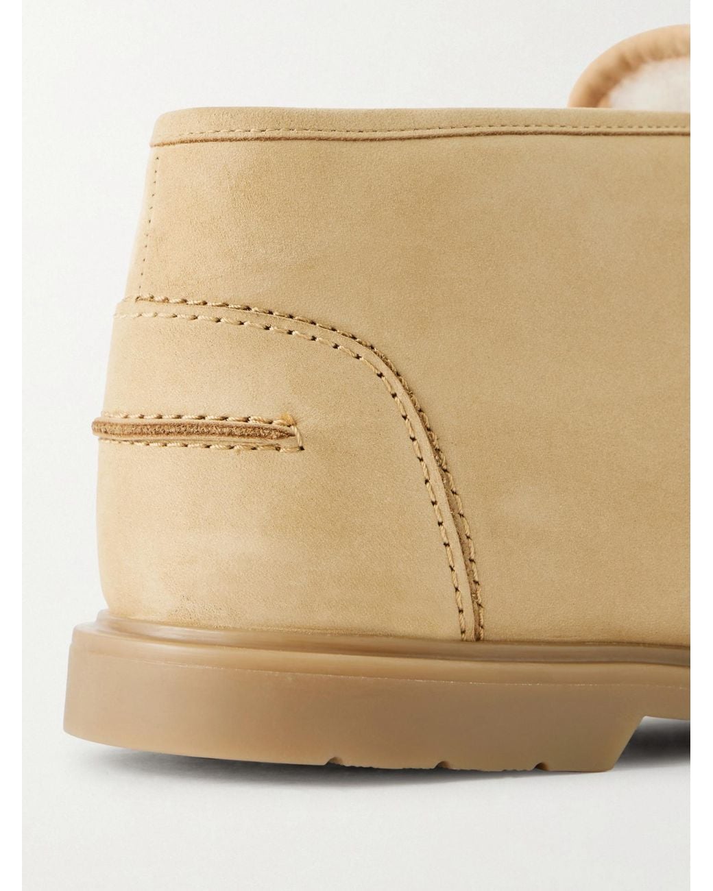 Yves Salomon Natural Suede Ankle Boots