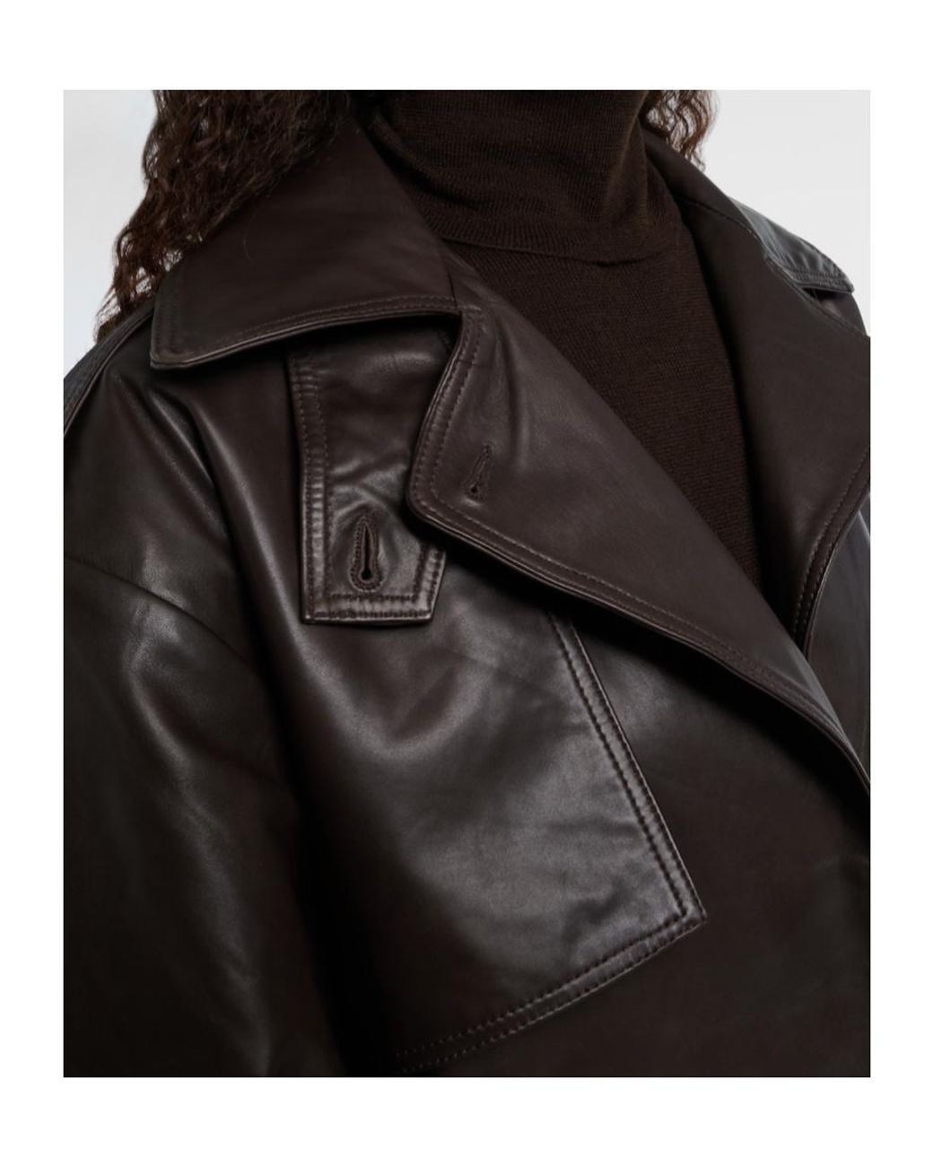 ROTATE BIRGER CHRISTENSEN Black Belted Leather Biker Jacket