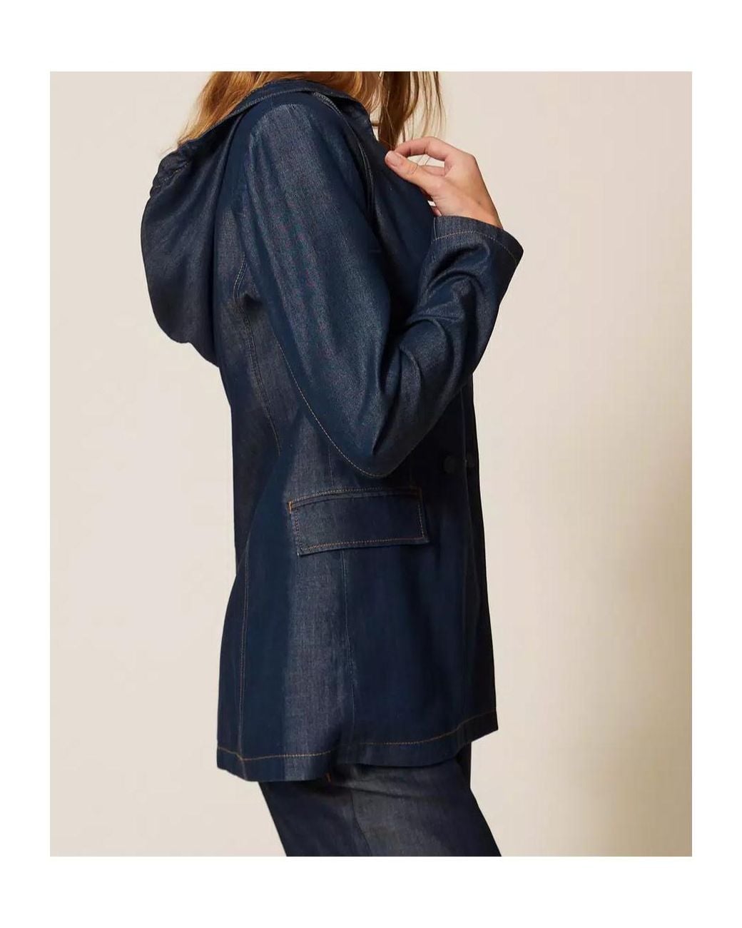 Twinset Blue Chambray Blazer