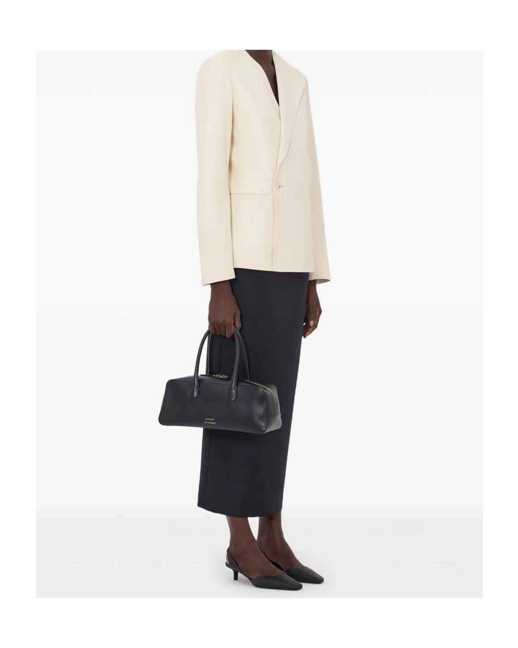 Loulou de Saison Natural Paoli Asymmetric Leather Jacket