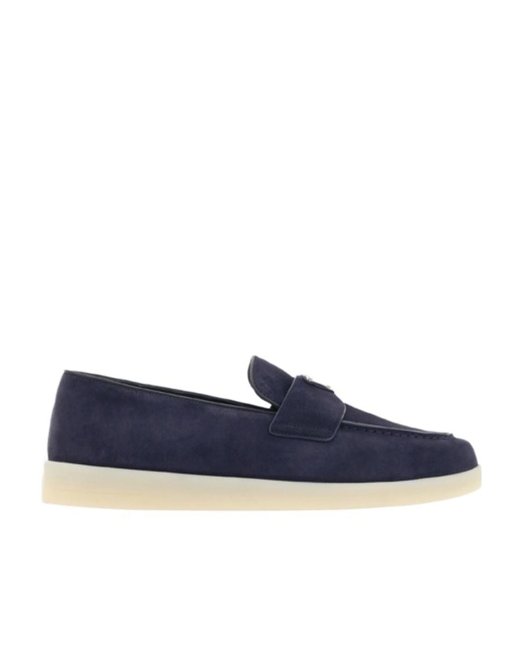 Prada Blue Suede Loafers for men