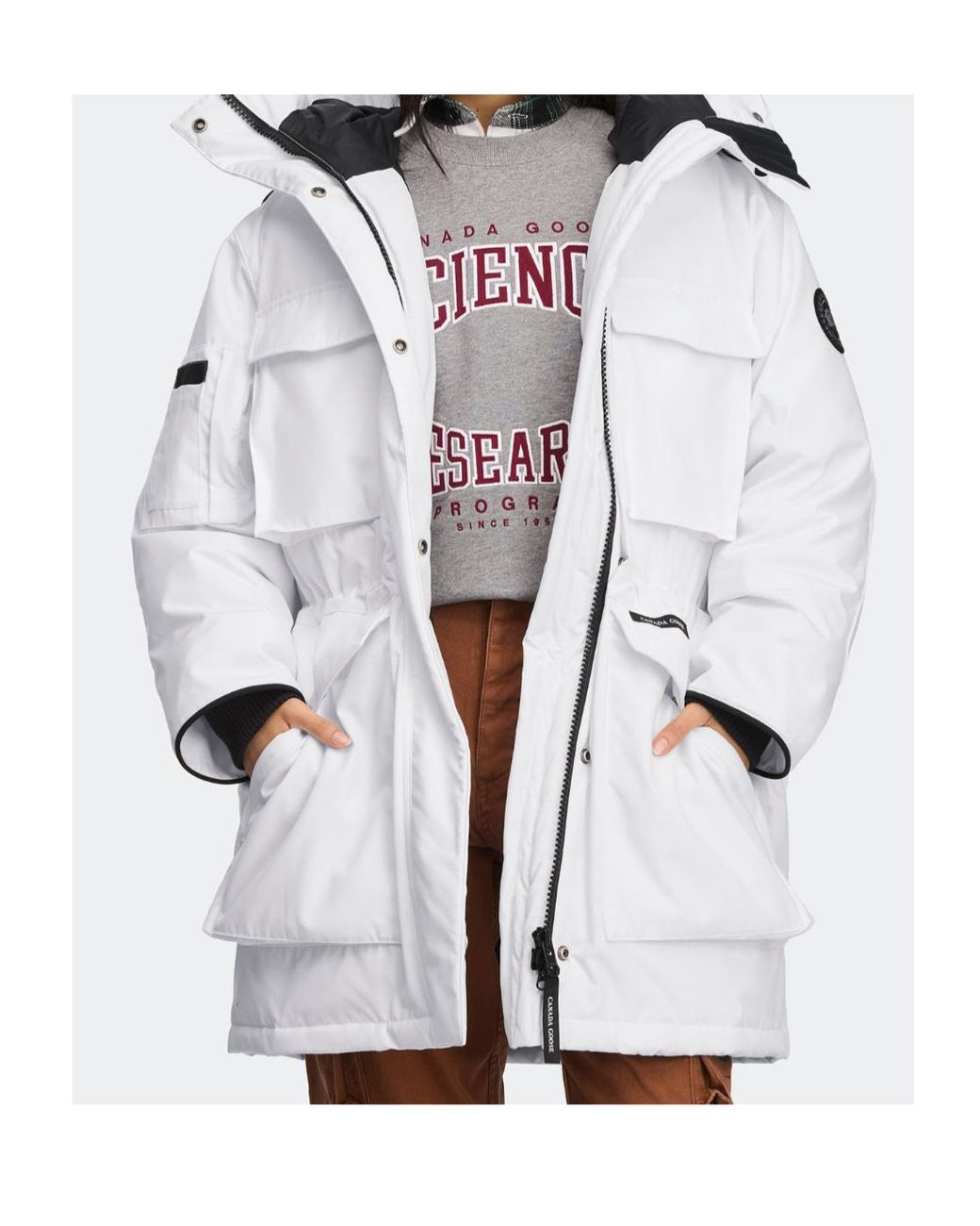 Canada Goose White Erie Disc Down Jacket
