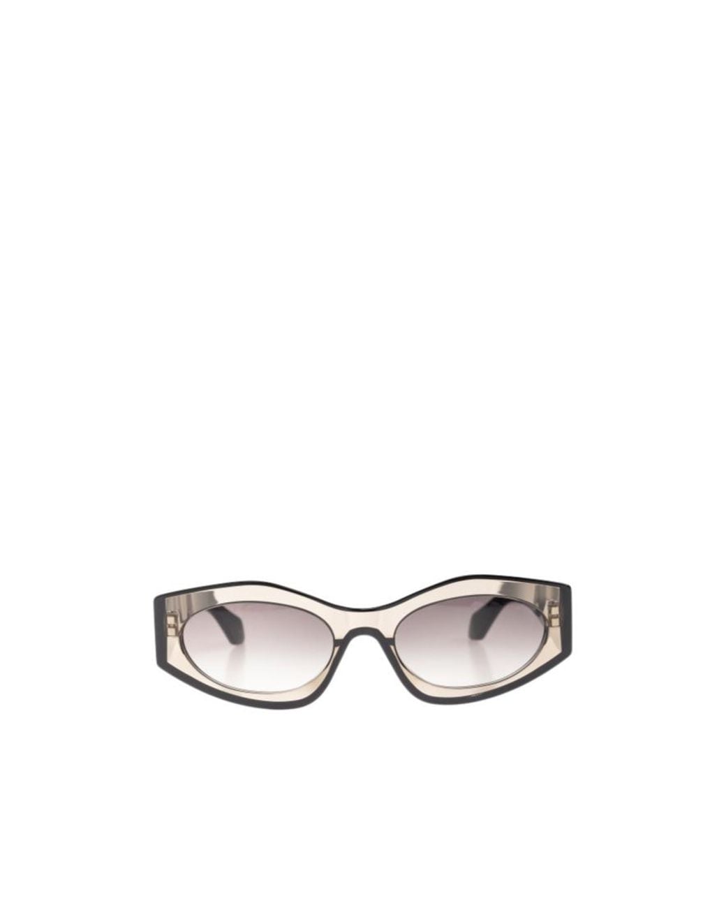 Alaïa White Alaïa Oval Frame Sunglasses