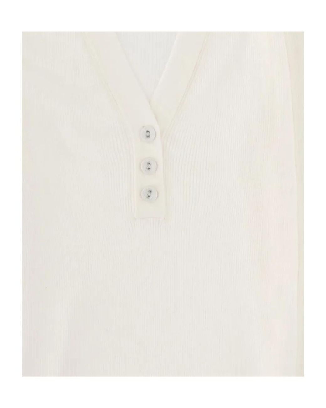 Paul Smith White Henley Cuff-Striped Knitted Sweater