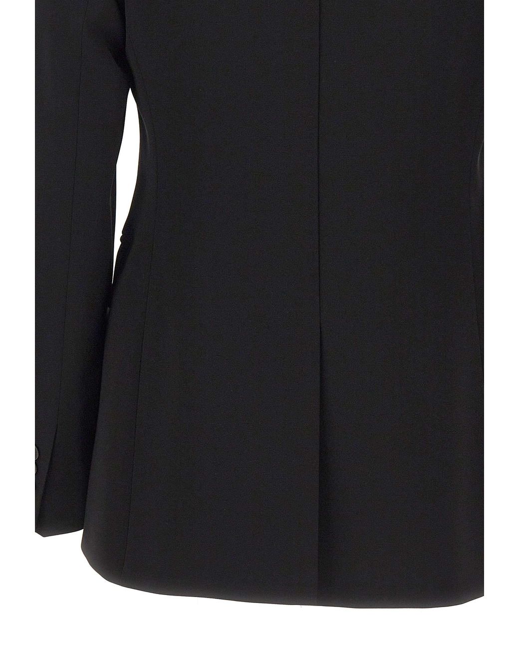 Max Mara Black Studio Linz Single-Breasted Tailored Blazer