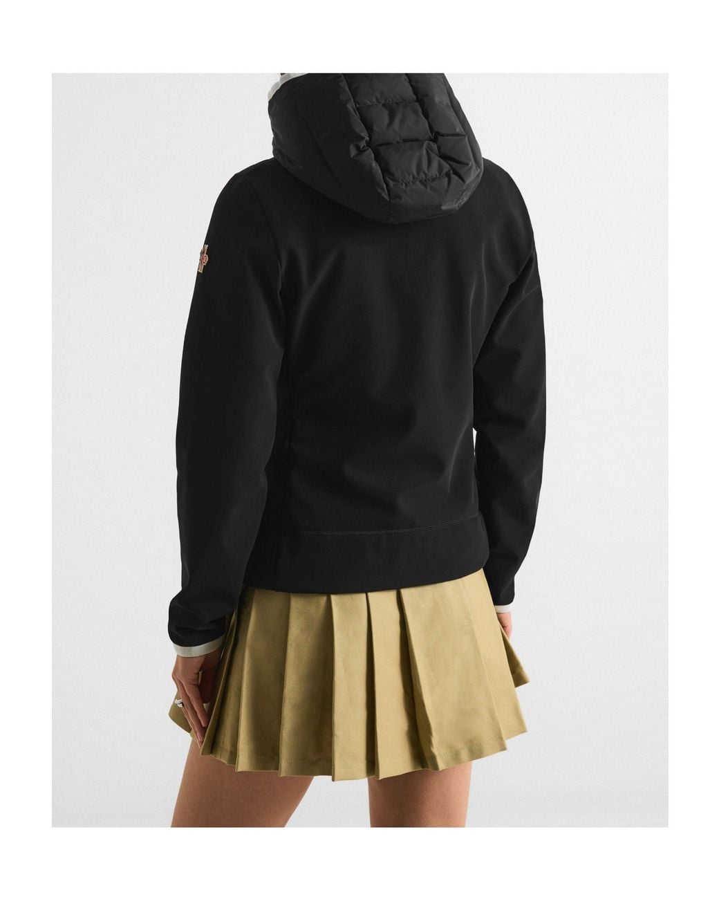 Moncler Black Hybrid Hooded Puffer Jacket