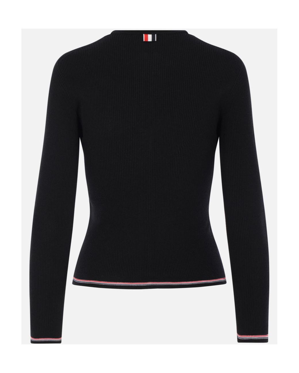 Thom Browne Black Rib Stitch Cardigan