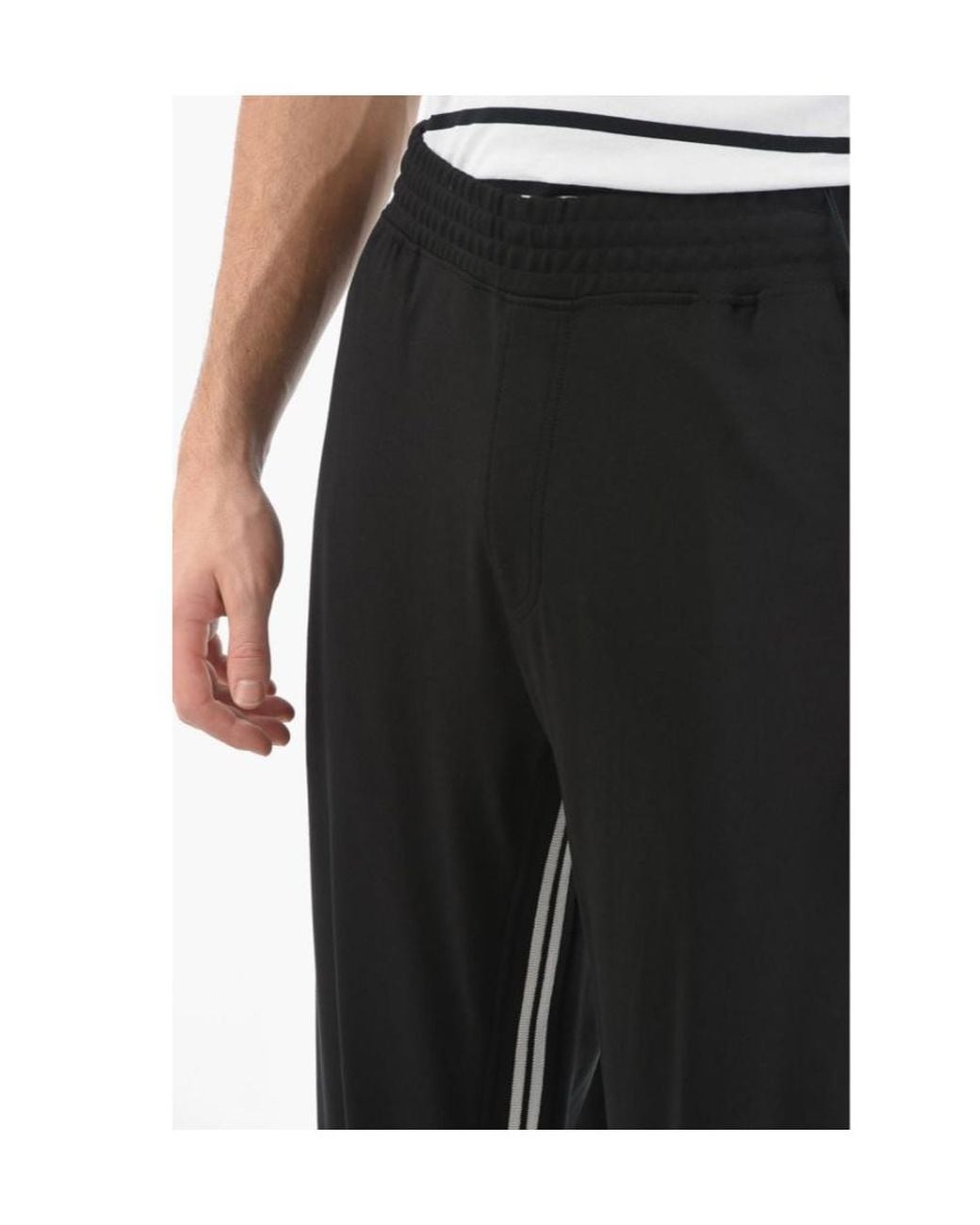 Neil Barrett Black Side-Stripe Track Pants for men