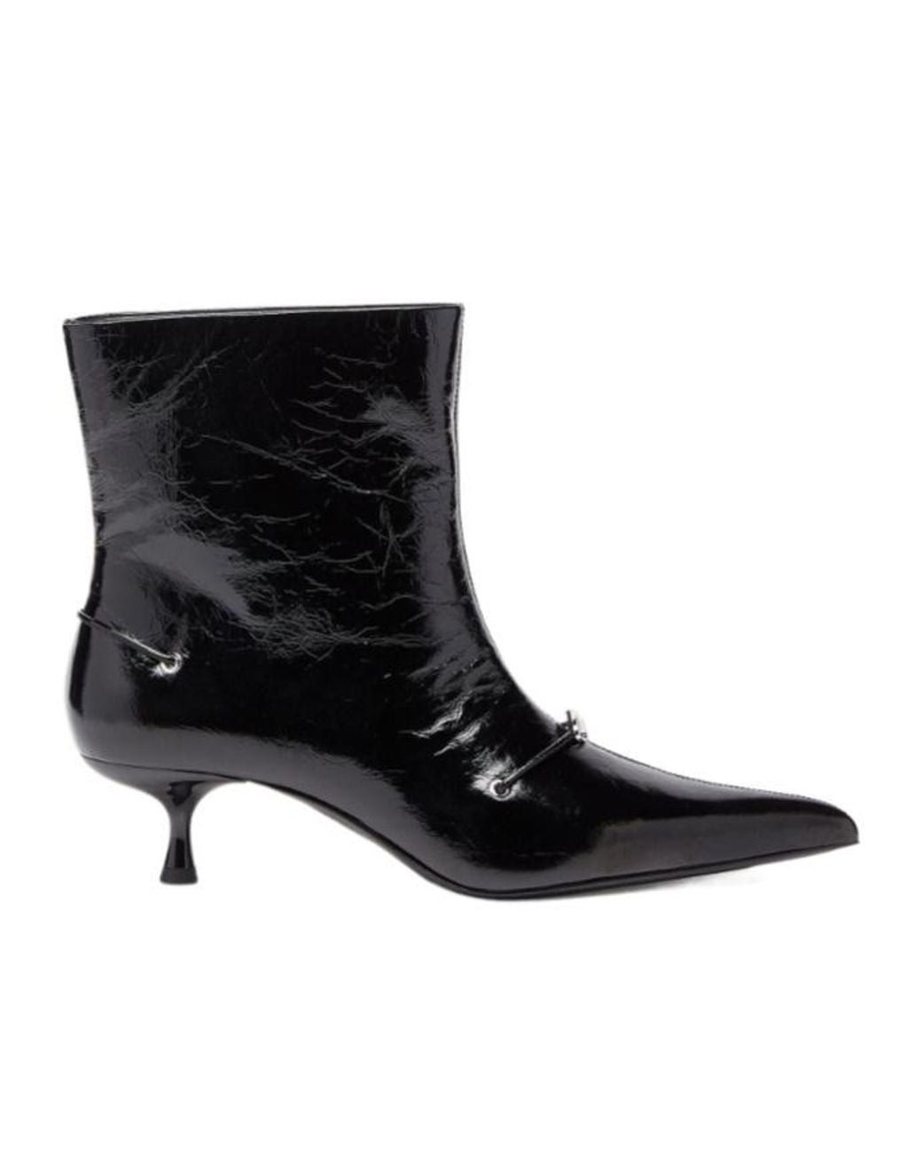 DIESEL Black D Jewels Kitten-Heel Ankle Boots