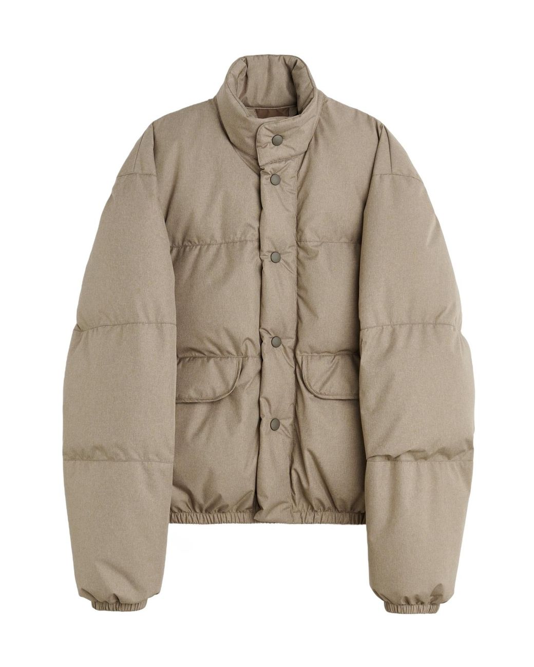 Our Legacy Brown Inhale Press-Stud Puffer Jacket for men
