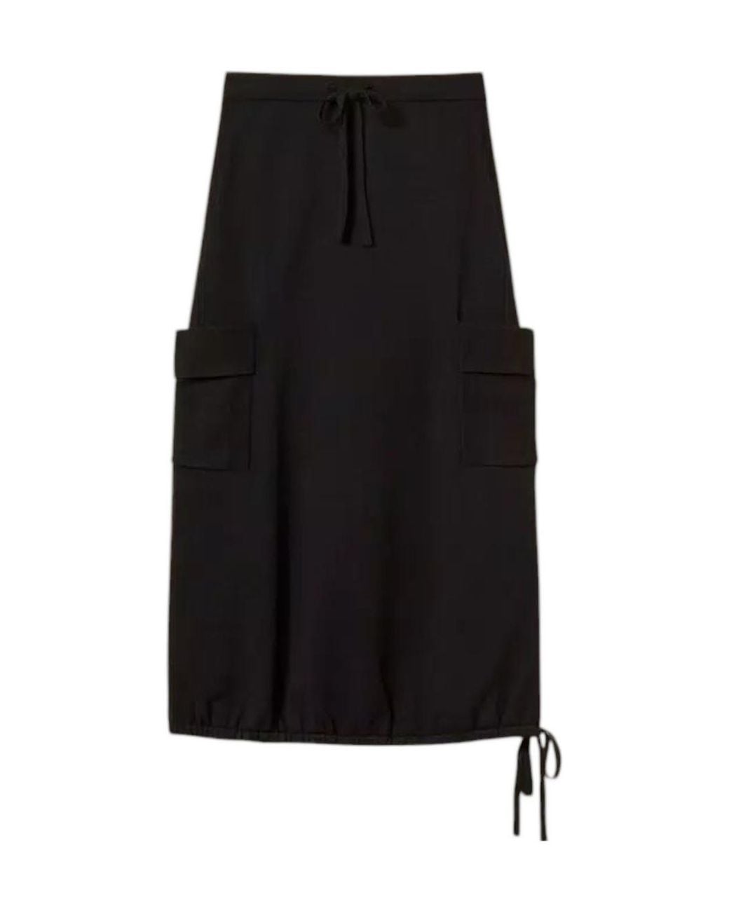 Twinset Black Drawstring Skirt