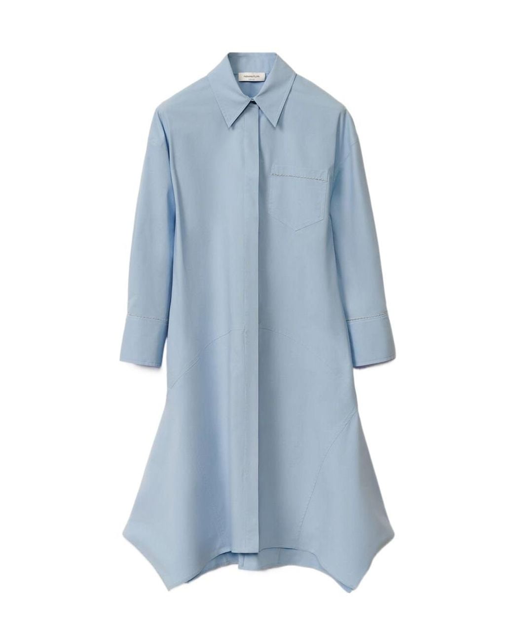 Fabiana Filippi Blue Chain-Link Detail Midi Dress