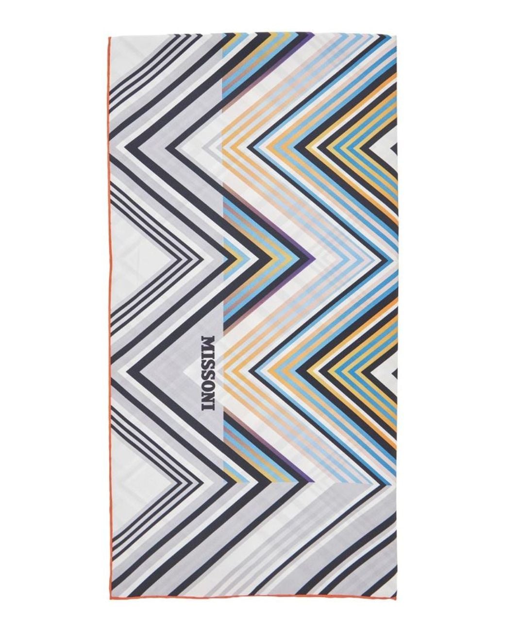 Missoni White Geometric Silk Scarf