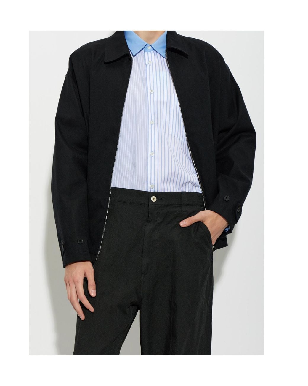 Comme des Garçons Black Long-Sleeve Casual Jacket for men