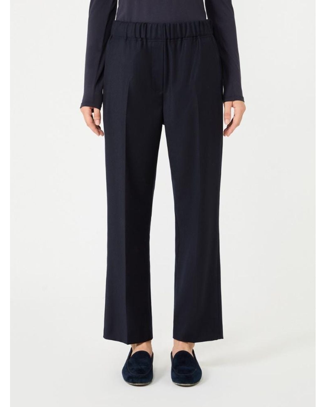 Weekend by Maxmara Black Wkdhateley Straight Leg Pants
