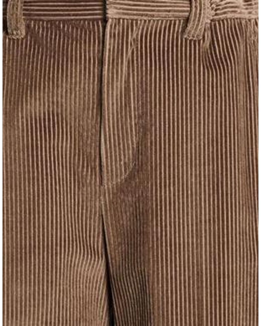 Brunello Cucinelli Brown Corduroy Wide-Leg Pants