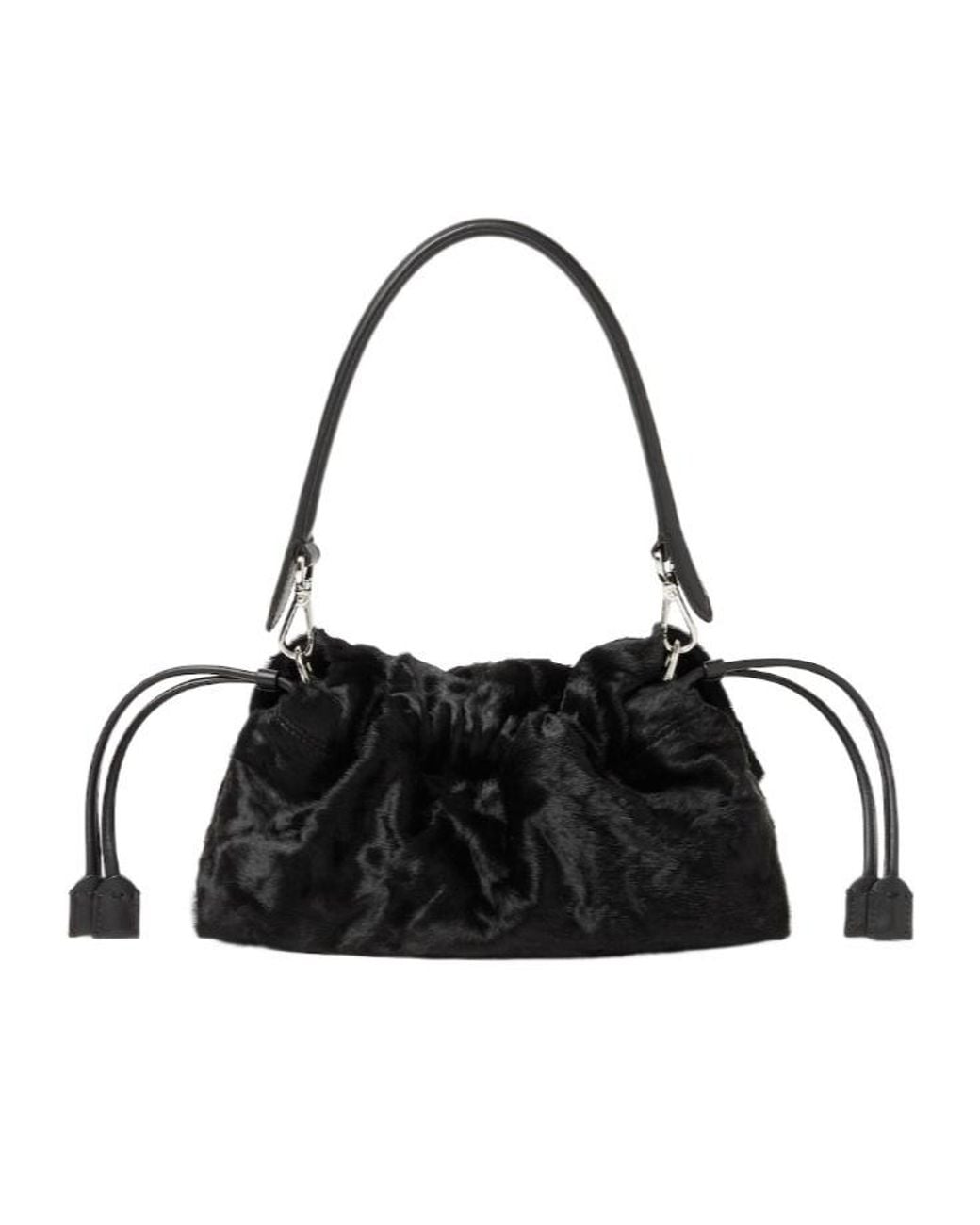 Fendi Black Baguette Soft Medium Shoulder Bag