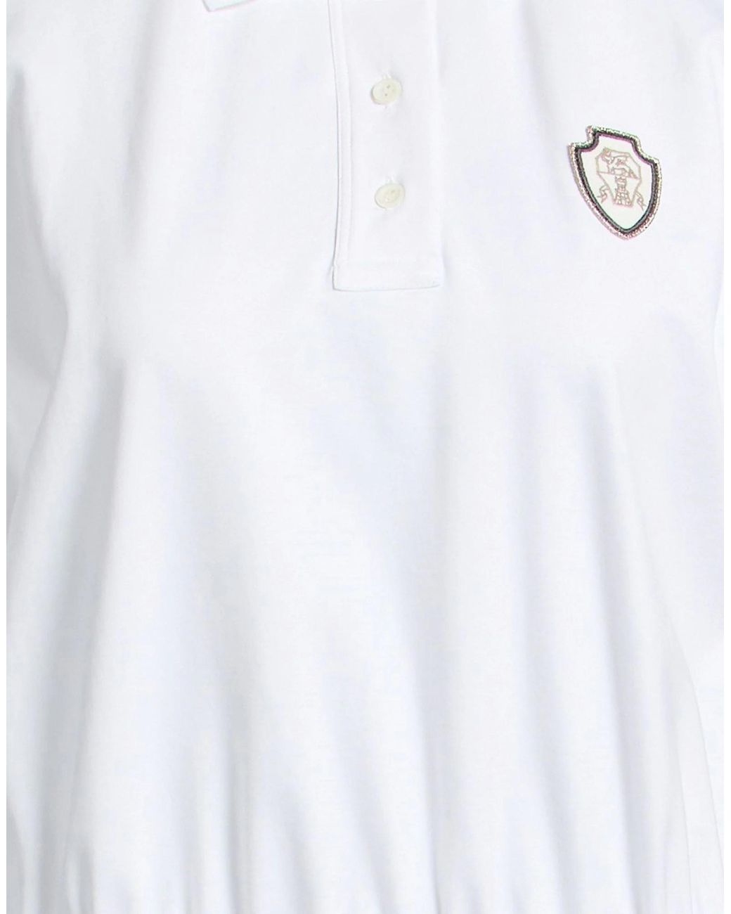 Brunello Cucinelli White Mini Dress Cotton, Polyamide, Elastane