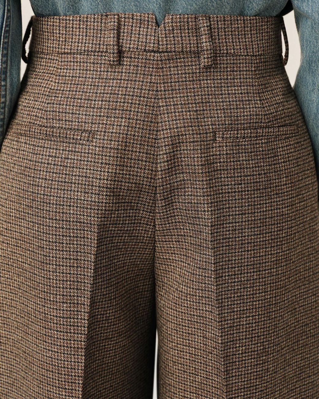 AMI Natural Ami Checked Tailored Pants