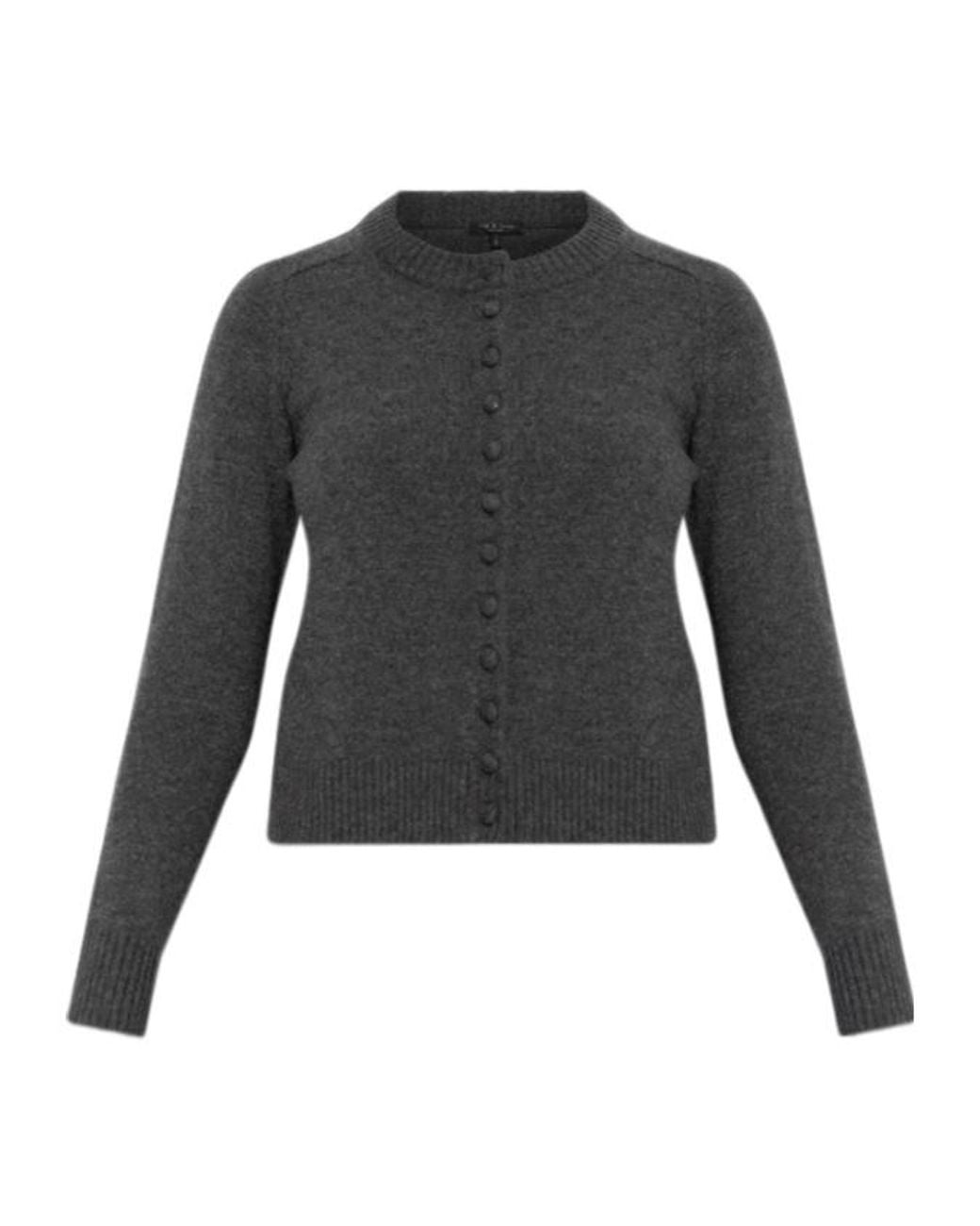 Rag & Bone Black Textured Button Cardigan