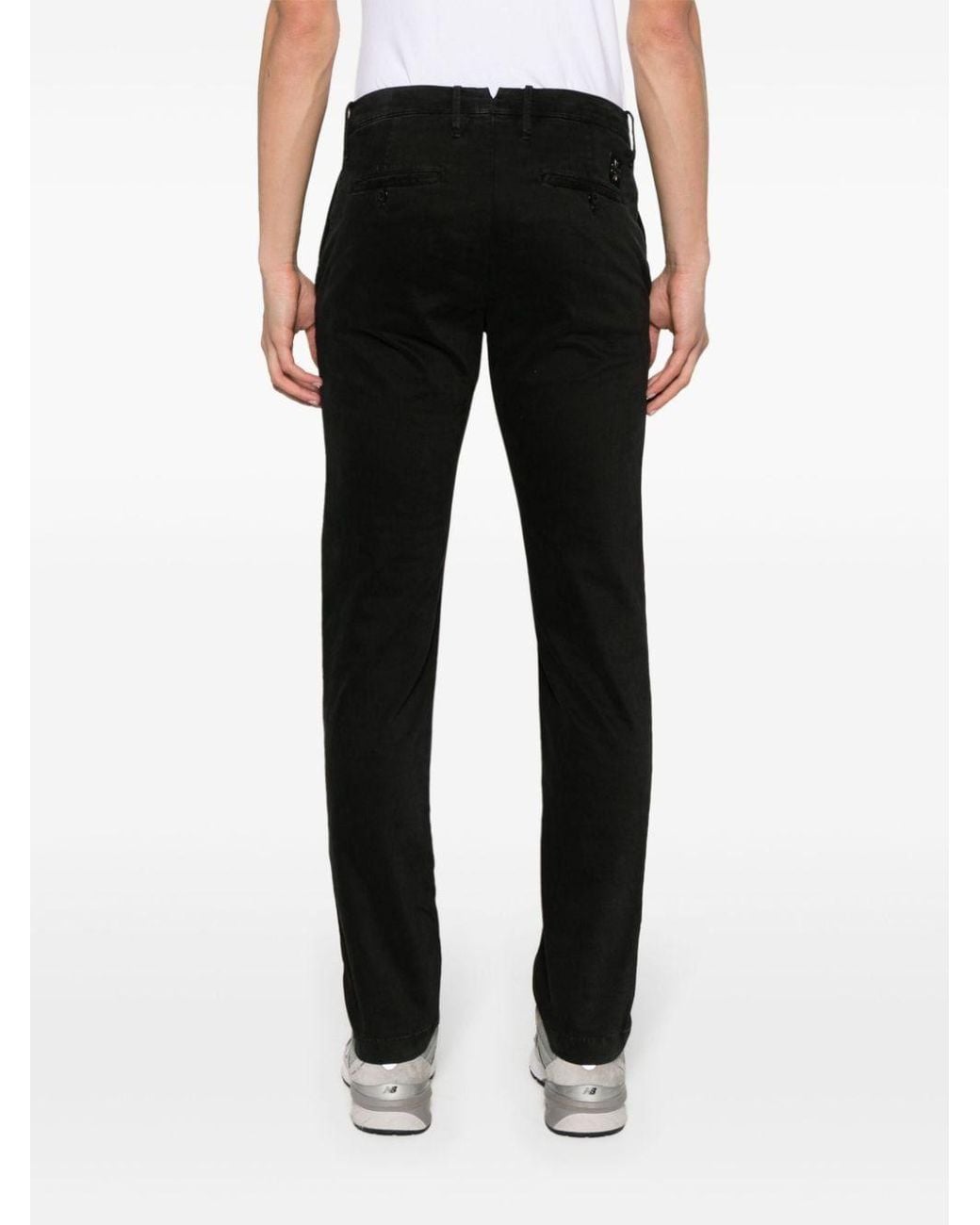 Jacob Cohen Black Bobby Mid-Rise Tapered Chinos for men