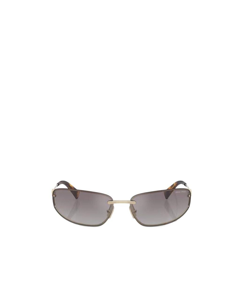 Miu Miu White Eyewear Oval-Frame Sunglasses for men
