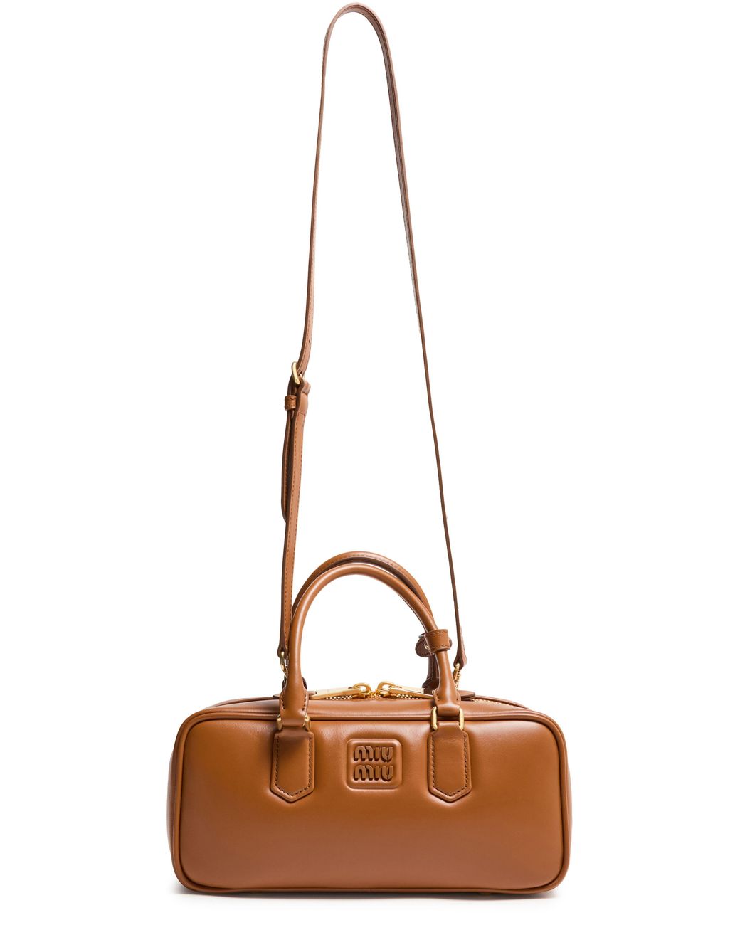 Miu Miu Brown Arcadie Leather Handbag