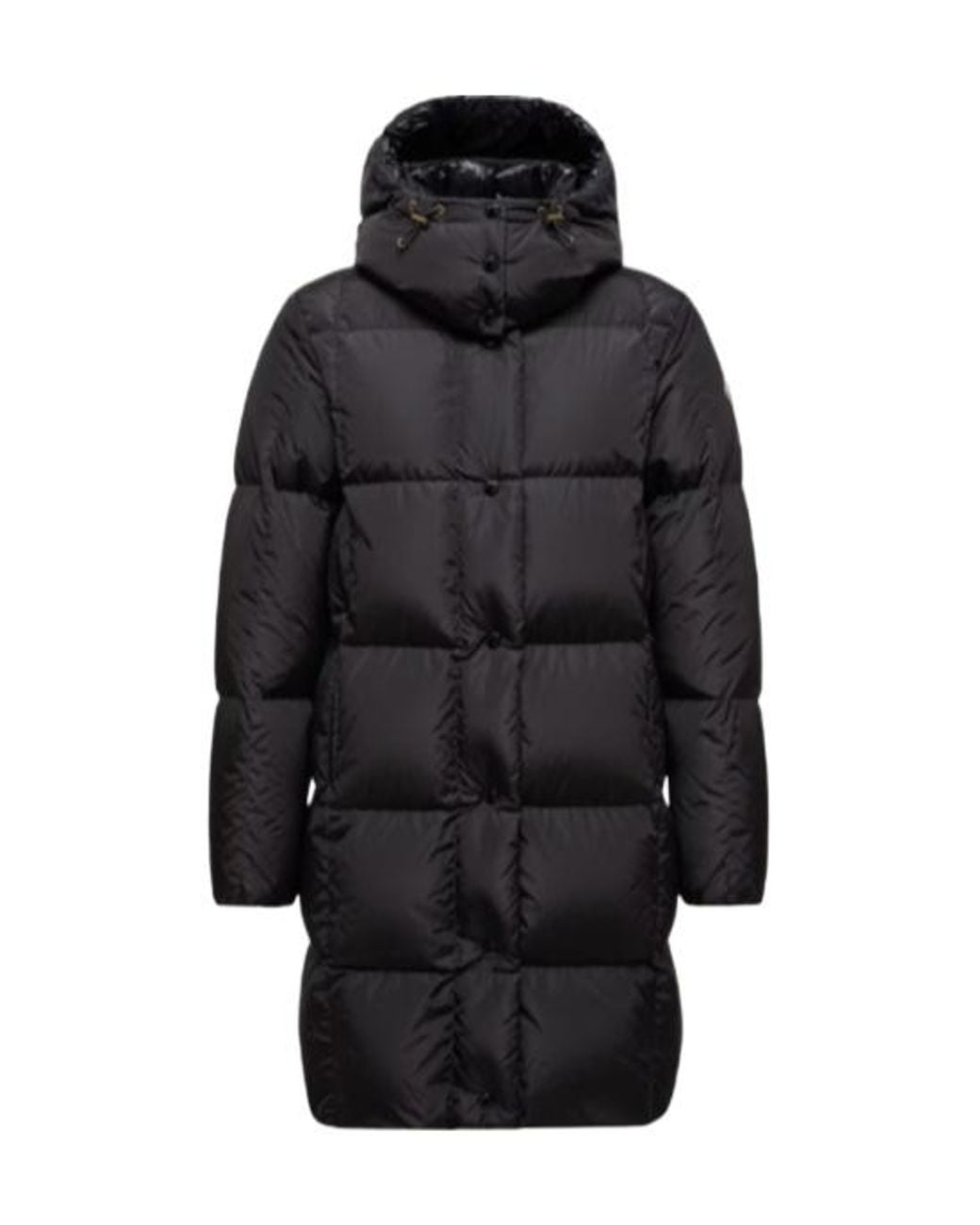 Moncler Black Logo Patch Quilted Hooded Jacket