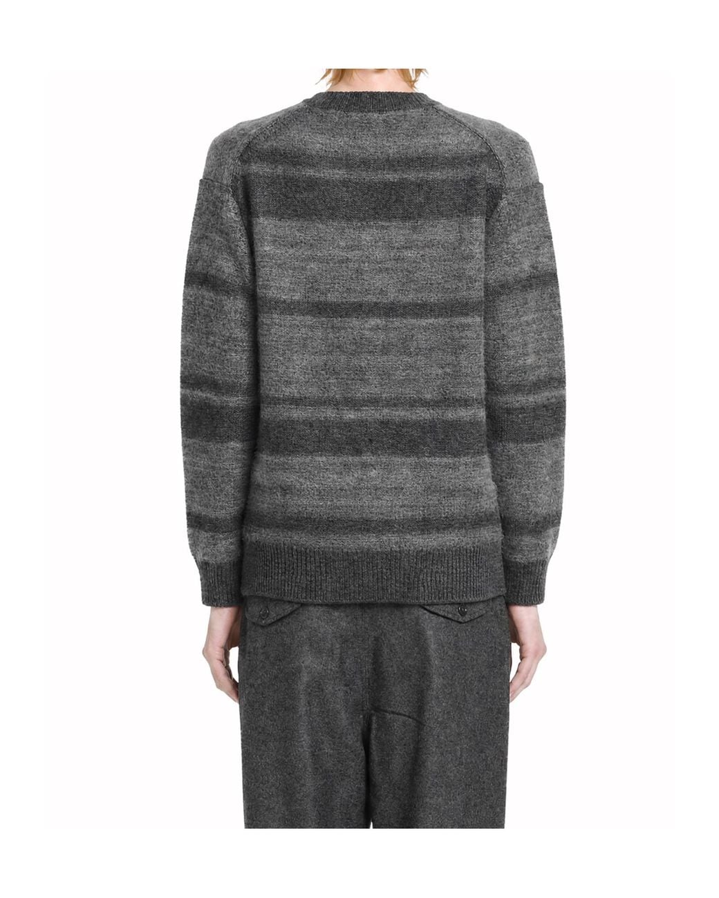 Comme des Garçons Gray Comme Des Garçons Homme Striped Knitted Sweater for men