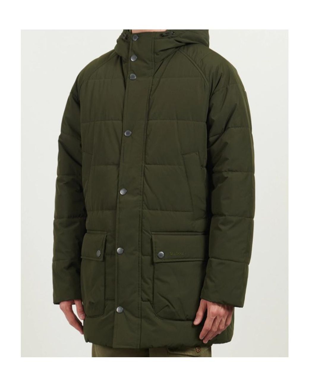Barbour Green Long-Sleeved Cotton-Padded Jacket for men