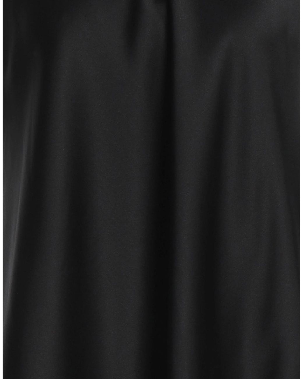 Saint Laurent Black Plain Colour Silk Tops