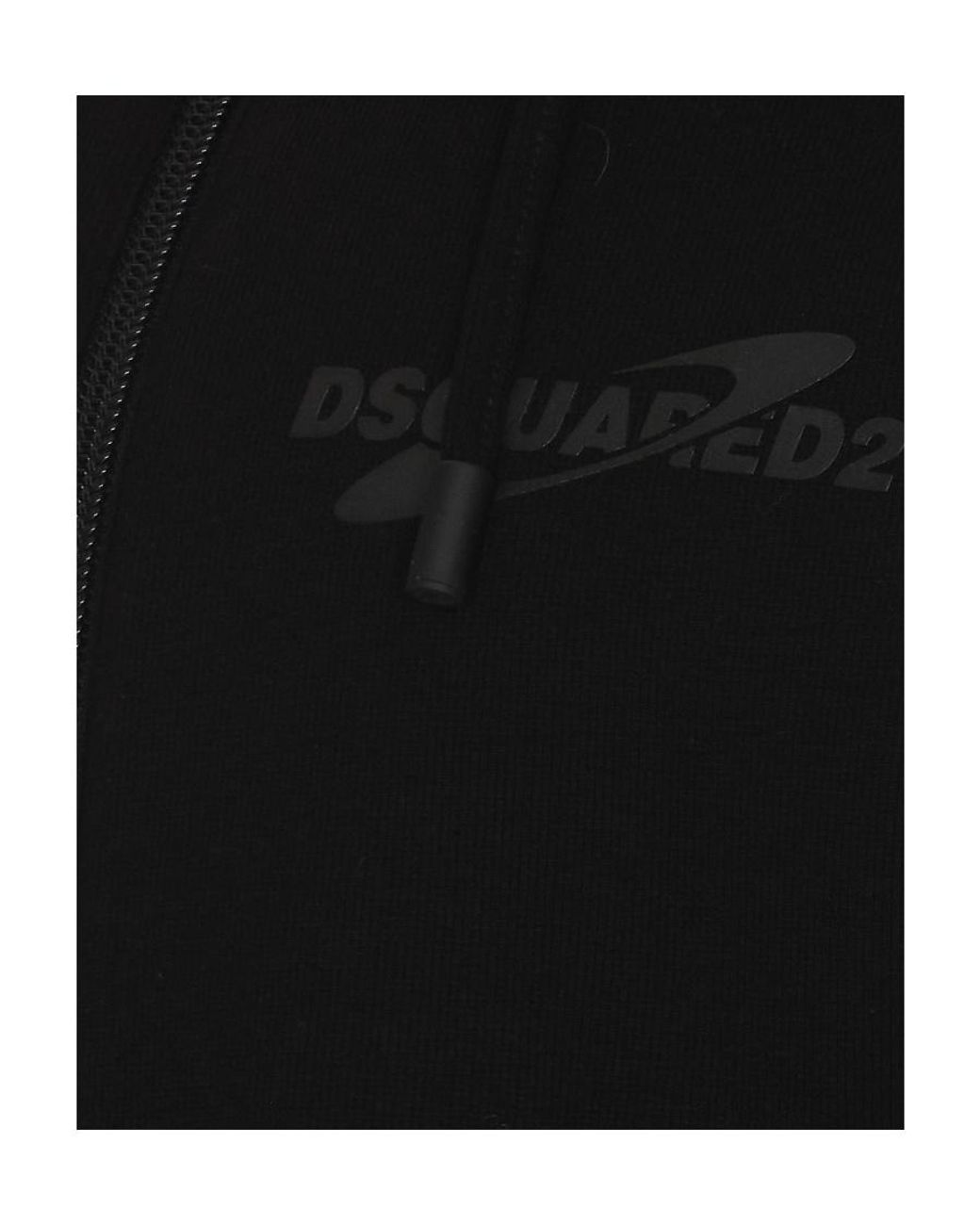 DSquared² Black Logo Printed Hooded Jacket for men