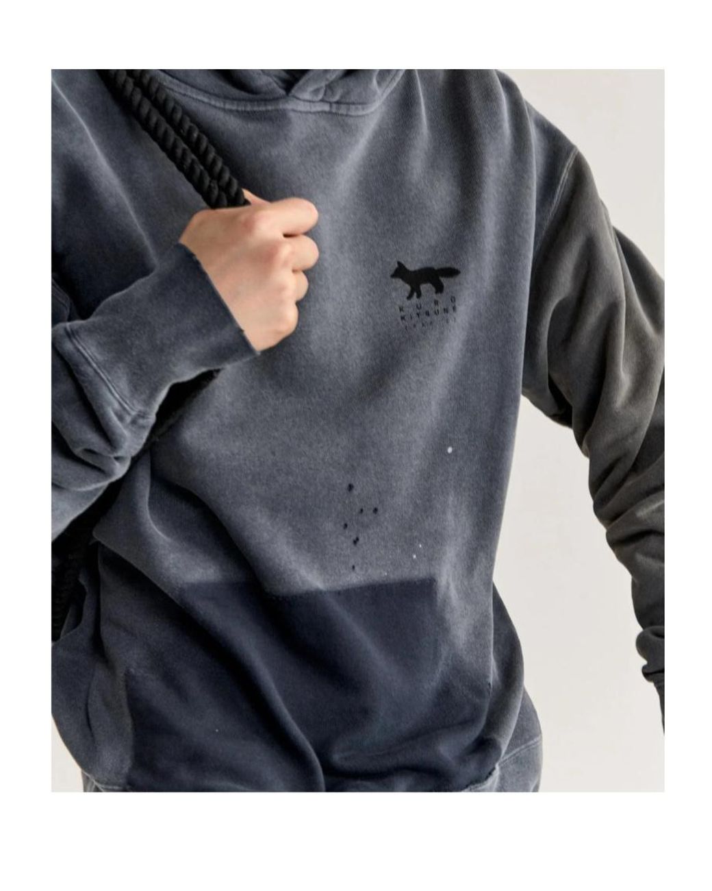 Maison Kitsuné Gray Maison Kitsuné X Kuro Long-Sleeve Sweatshirt for men