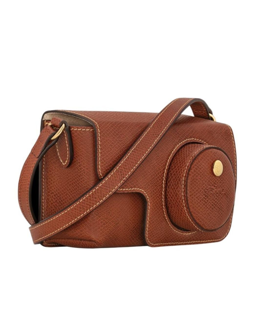 Longchamp Brown Camera Compact Shoulder Bag