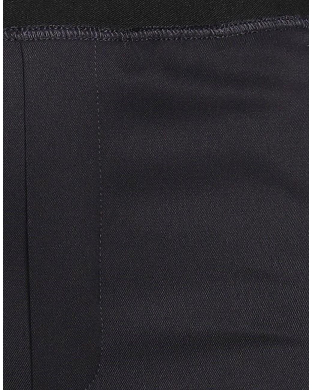 MM6 by Maison Margiela Black Solid-Colored Stretch Fabric Trousers